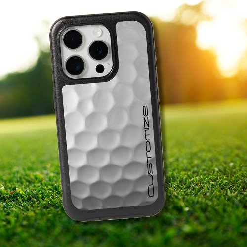 Golf Ball with Personalized Text iPhone 15 Pro Case