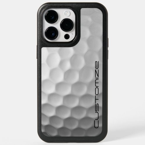 Golf Ball with Personalized Text OtterBox iPhone 14 Pro Max Case