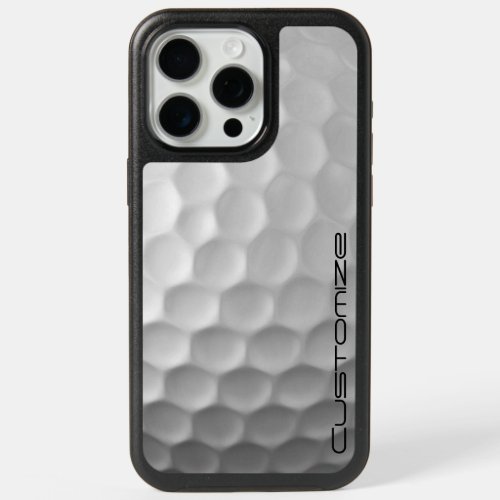 Golf Ball with Personalized Text iPhone 15 Pro Max Case