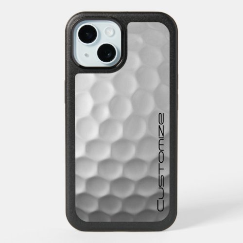 Golf Ball with Personalized Text iPhone 15 Case