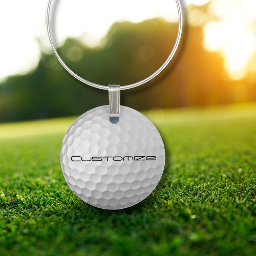 Golf Ball with Personalized Text Wine Charm