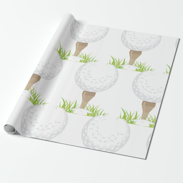 Golf Ball Wrapping Paper (Unrolled)