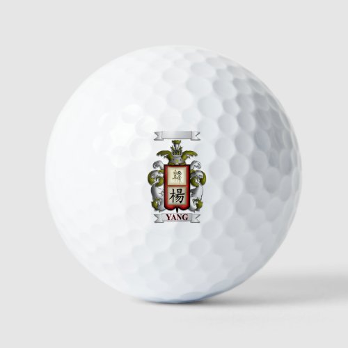 Golf Ball Yang Surname And Shield