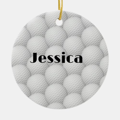 Golf Balls Abstract Design Ceramic Ornament