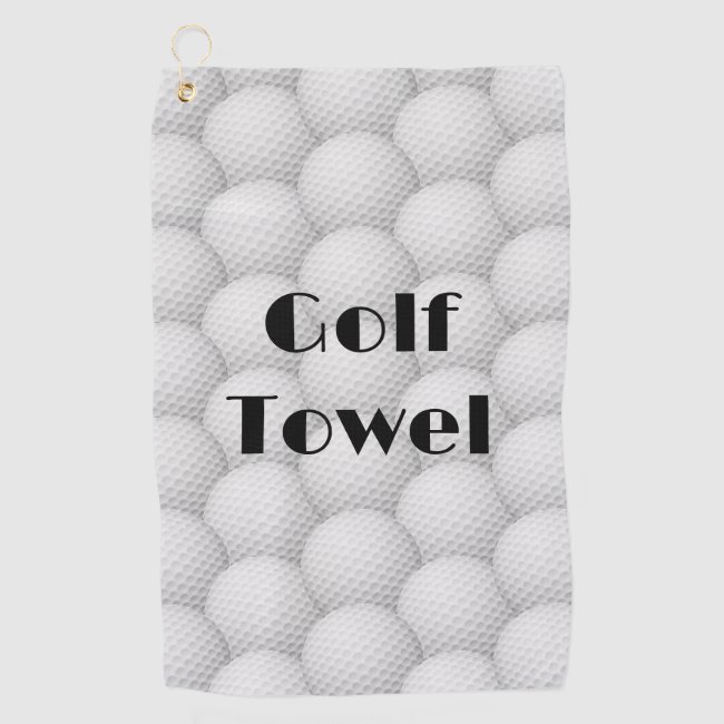 Golf Balls Abstract Design Golf Towel