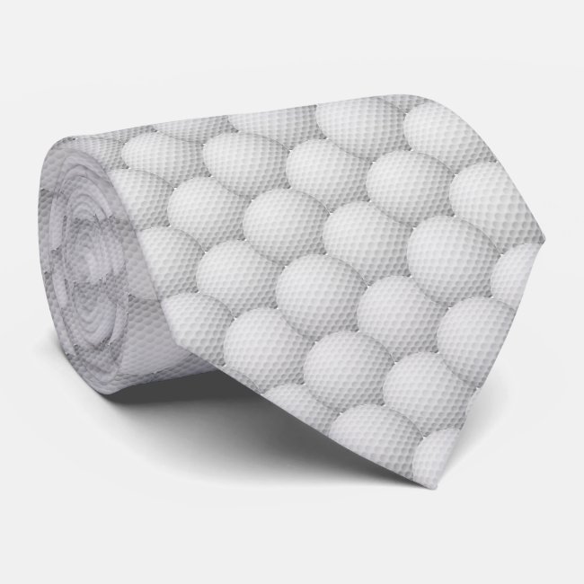 Golf Balls Abstract Design Necktie