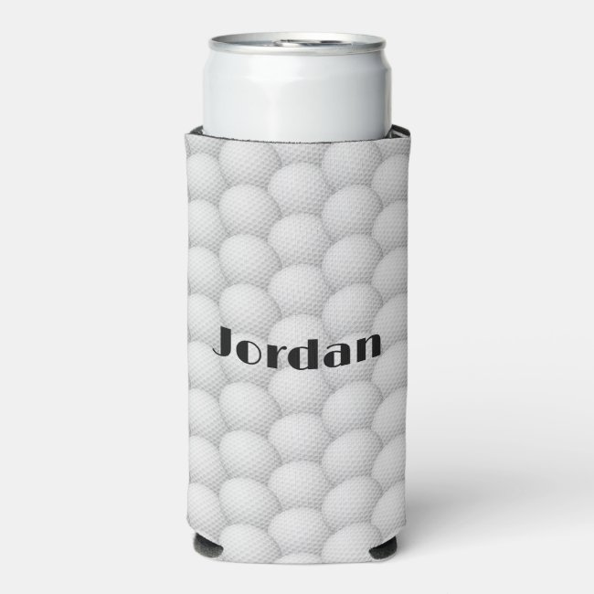 Golf Balls Abstract Design Seltzer Can Cooler