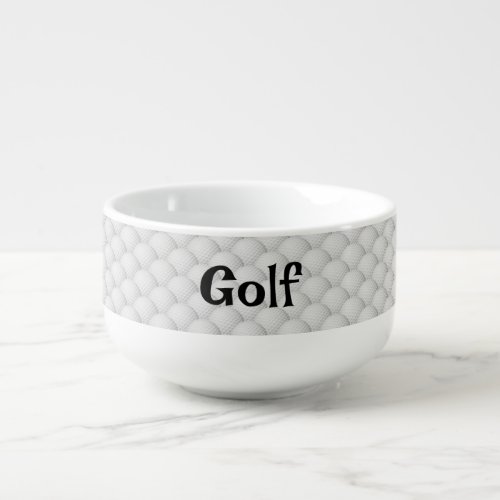 Golf Balls Abstract Design Soup Bowl Mug