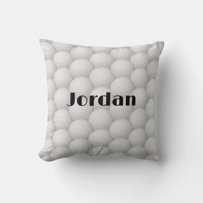 Golf Balls Abstract Design Throw Pillow
