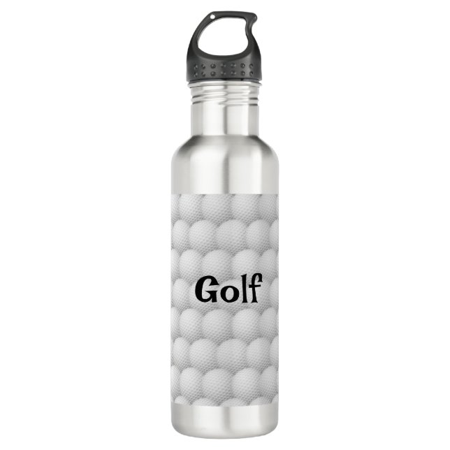 Golf Balls Abstract Design Water Bottle (Front)