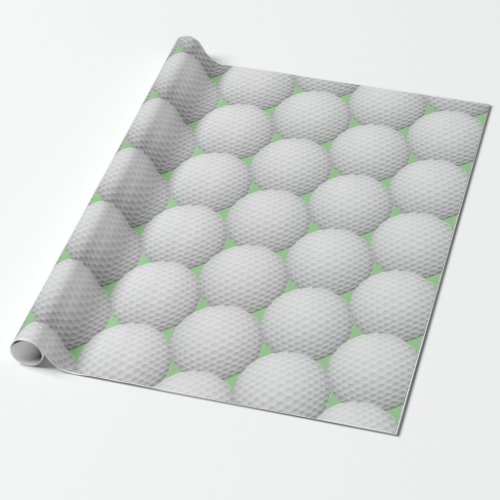 Golf Balls Abstract Design Wrapping Paper Roll