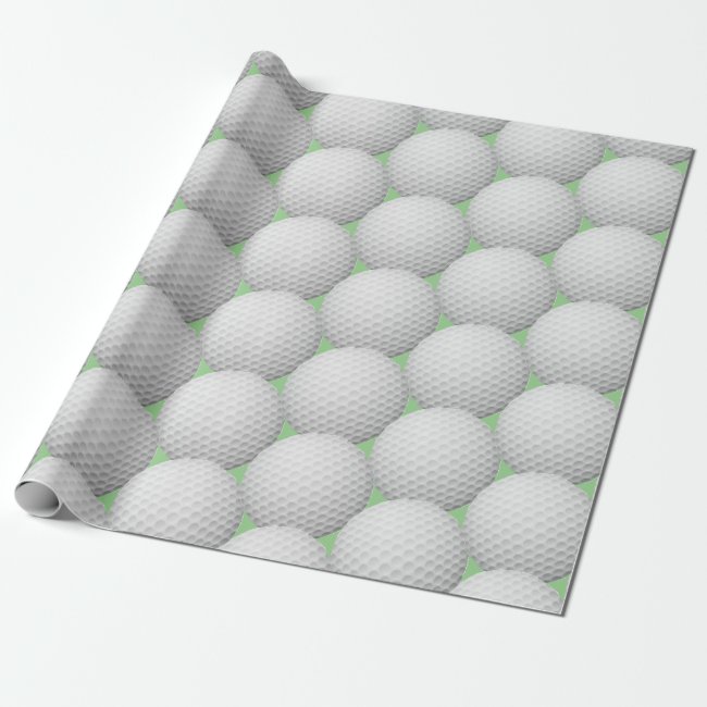 Golf Balls Abstract Design Wrapping Paper Sheets