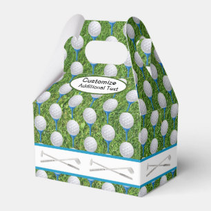 Golf Balls and Golf Clubs Favor Box