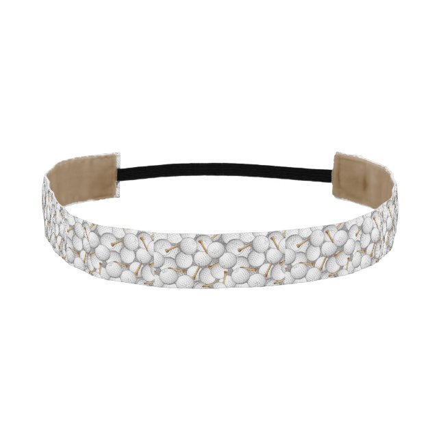 Golf Balls and Tees Athletic Headband (Front)