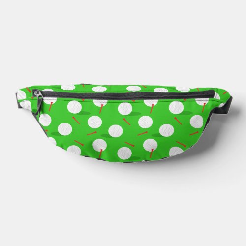 Golf Balls and Tees Colourful Golfer Fanny Pack