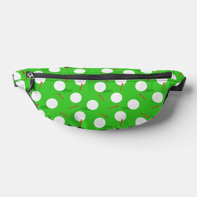 Golf Balls and Tees Colourful Golfer Fanny Pack (Lay Down)