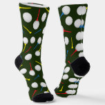 Golf Balls and Tees Patterned Golfing Socks