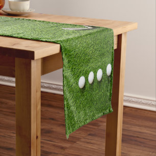 Golf Balls are on green grass Short Table Runner