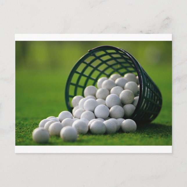 Golf Balls Bucket Postcard (Front)