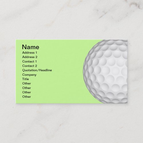 Golf Balls Collage Business Card Templates