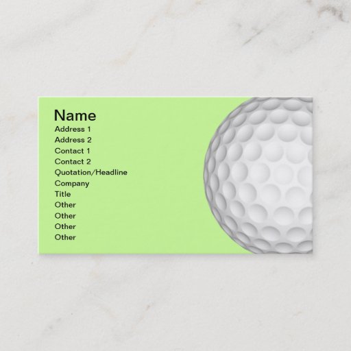 Customizable Golf Balls Collage Business Card Templates