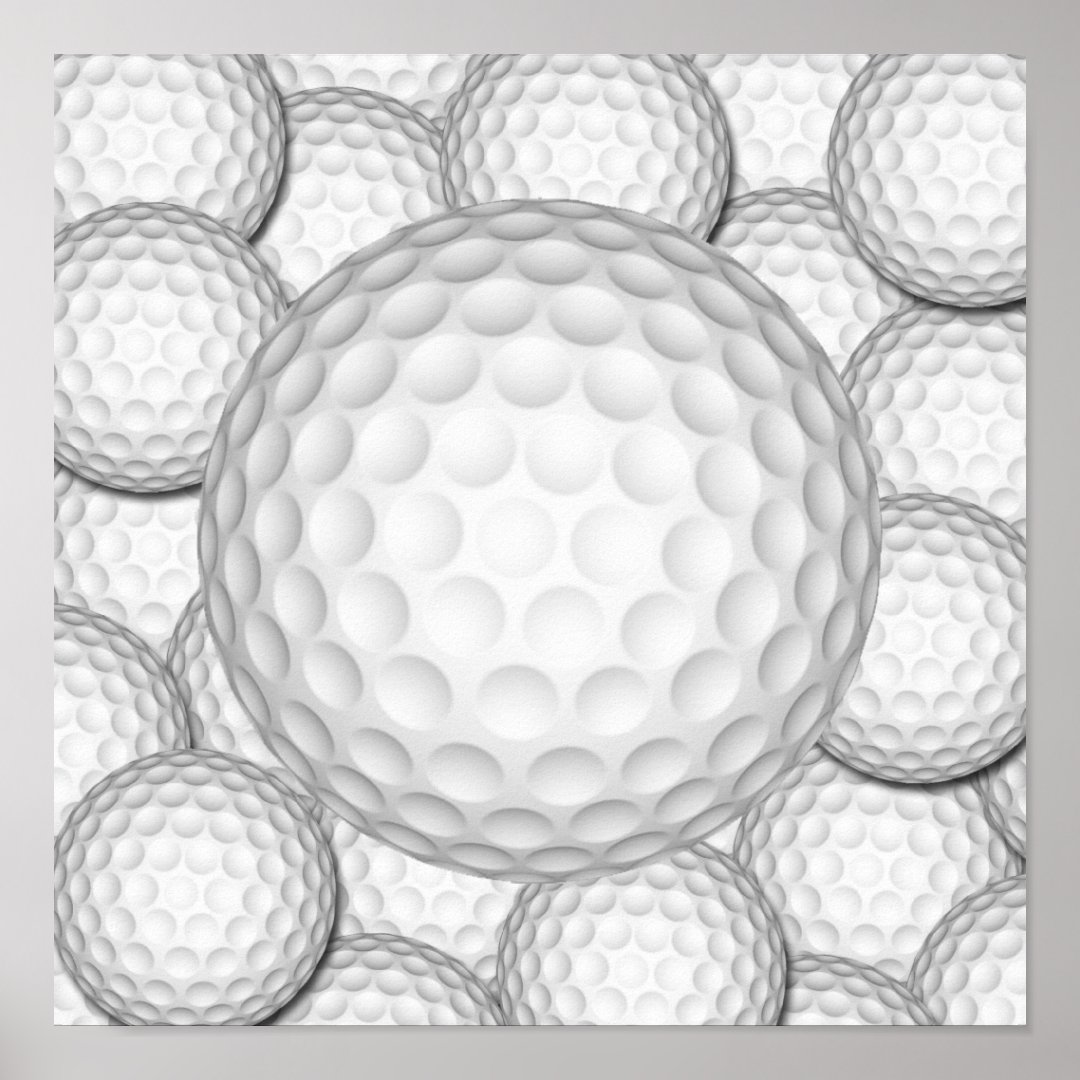 Golf Balls Collage Poster Zazzle