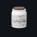 Golf Balls custom candy jar<br><div class="desc">Change the text field to what you want. You can also change the font and its size and color by using the "Customize it" function. See my store for more items with this design.</div>