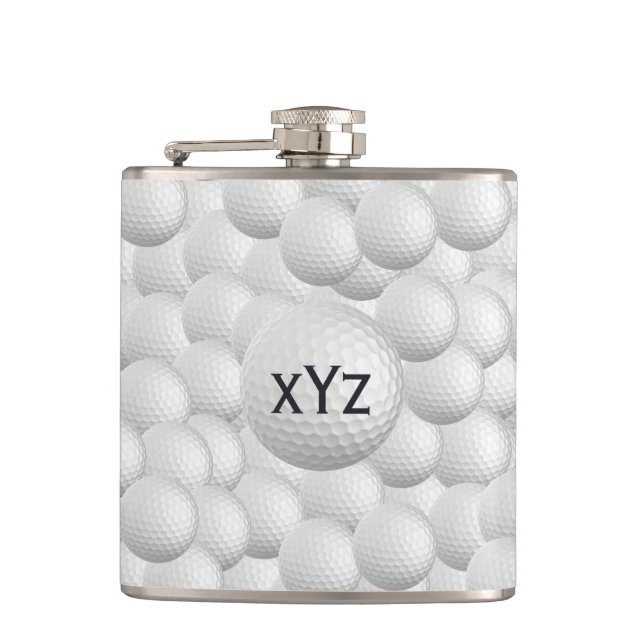 Golf Balls custom flask (Front)