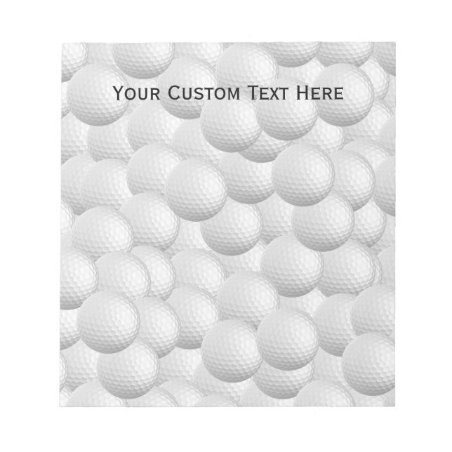 Golf Balls custom notepad (Front)