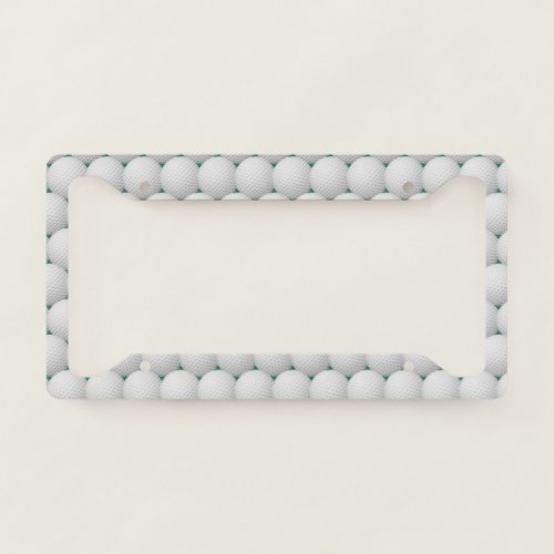 Golf Balls Design License Plate Frame