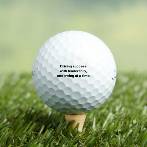 Golf Balls For Leadership Management and Bosses