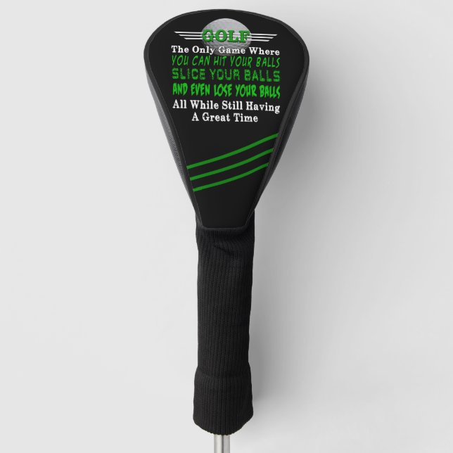 Golf Balls Humor Golf Head Cover (Front)