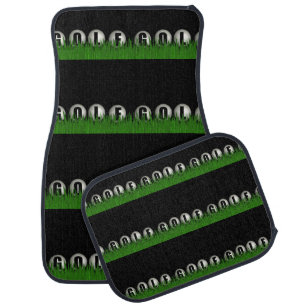 Golf Balls in Green Grass Car Mat