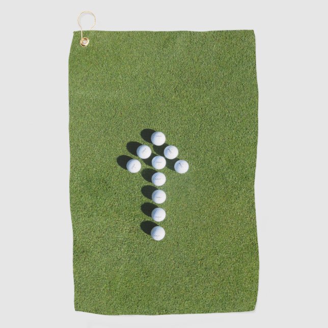 Golf balls in the shape of an arrow Best  Golf Towel (Front)
