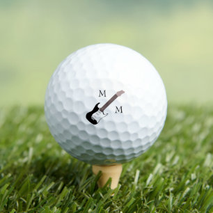 Golf Balls Monogrammed Electric Guitar Design