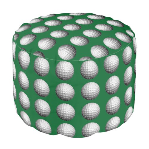Golf Balls on Green Pouf
