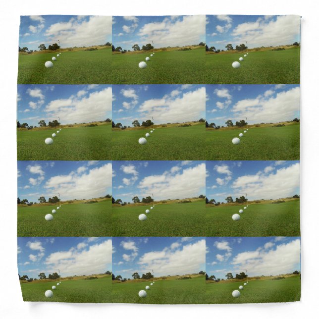 Golf Balls On The Green,   Bandana (Front)
