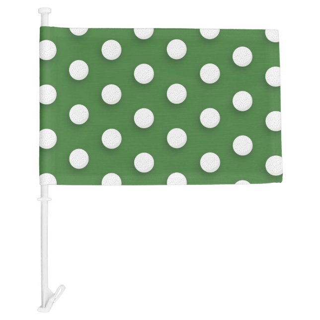 Golf Balls Pattern, Golfer, Golf Sports Lover Car Flag (Front)
