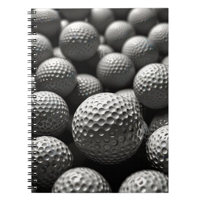 Golf Balls Pattern Notebook (Front)