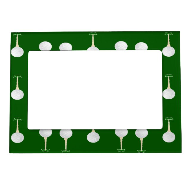 Golf balls pattern on green magnetic frame (Front)