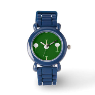 Golf balls pattern on green watch