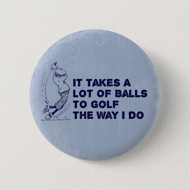Golf Balls Pinback Button (Front)