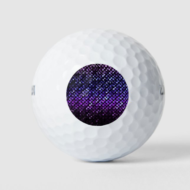 Golf Balls Purple Crystal Bling Strass (Front)