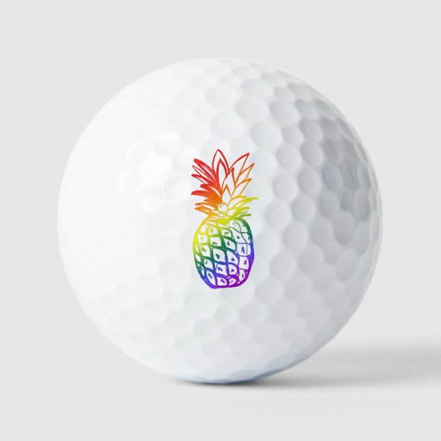 Golf Balls rainbow pineapple  (Front)