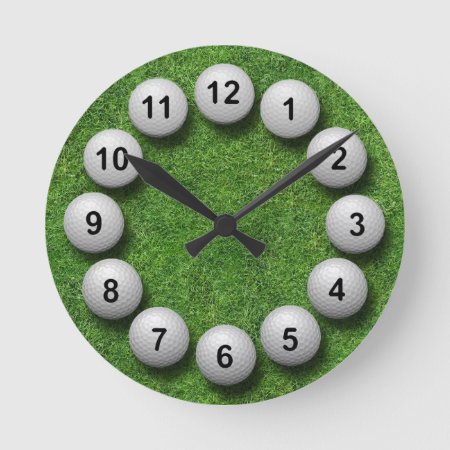 Golf Balls Round Clock