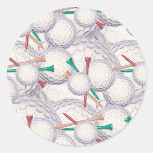 Golf Balls & Tees Stickers (Front)