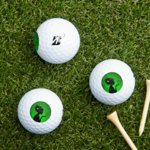 Golf Balls The woman green butterflies