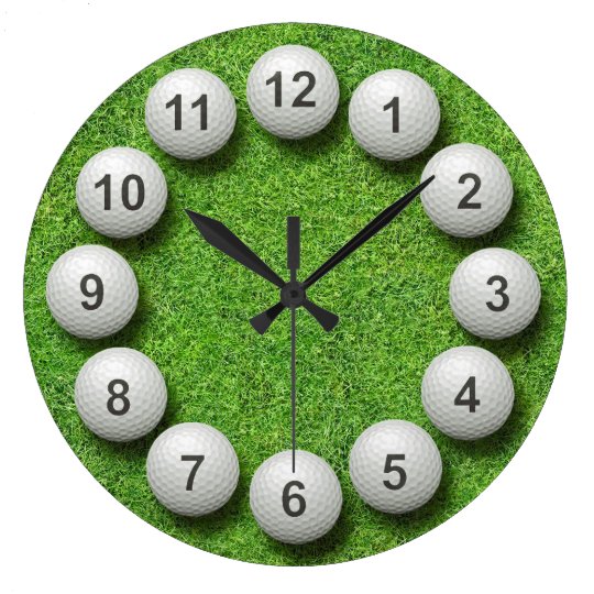 Golf Balls Timepiece Large Clock