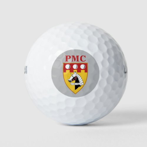 Golf Balls wball and PMC SEAL logo