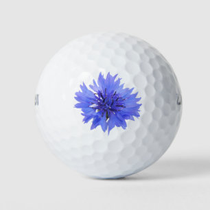 Golf Balls with blue cornflower 